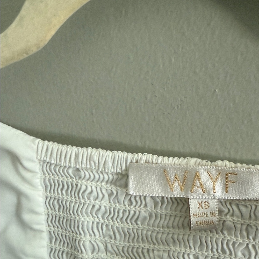 Wayf White Corset Puff Sleeve Blouse - Picture 2 of 5